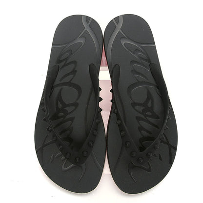 Christian Louboutin Rubber Spike Loubi Flip Flop 38 Black 5 of 8