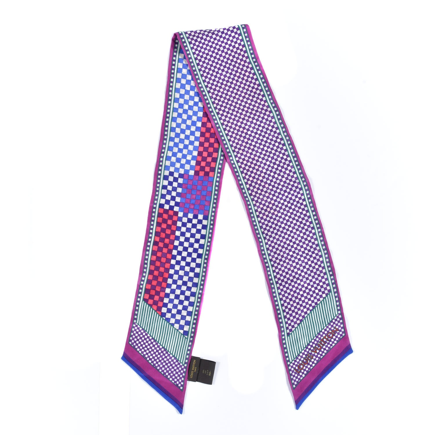 Louis Vuitton Silk Damier Aquarelle Bandeau 4 of 4