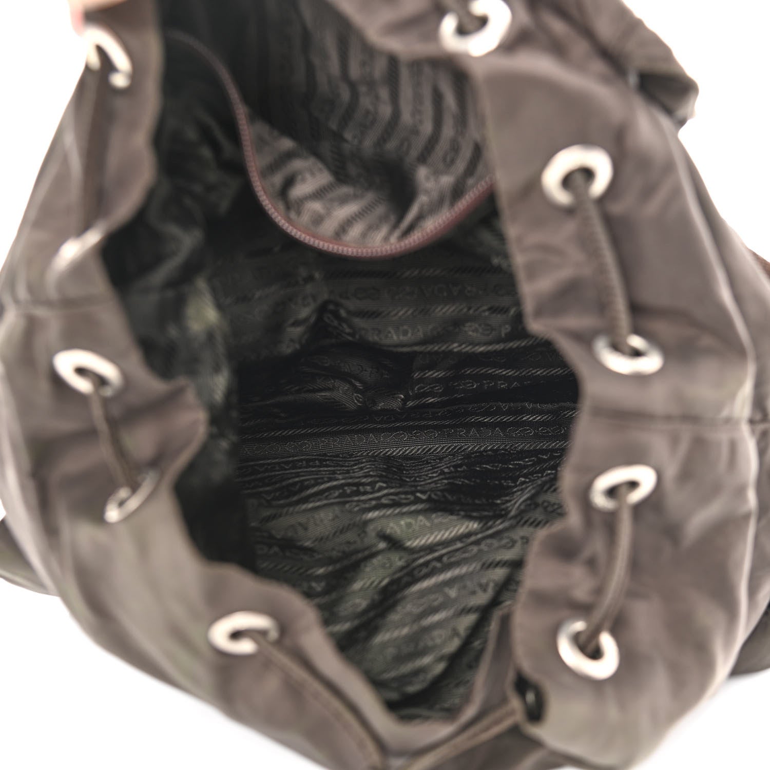 Prada Tessuto Nylon Vela Small Backpack Brown 5 of 10