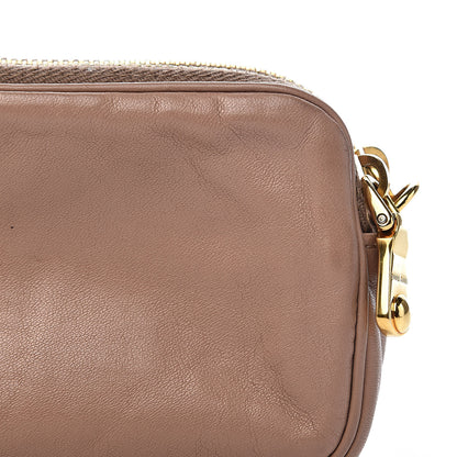 Miu Miu Nappa Studded Double Zip Pouch Cammeo 10 of 12