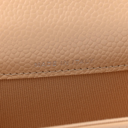 Chanel Caviar Quilted Flap Card Holder Wallet Beige 7 of 8