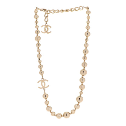 Chanel Metal Bead CC Necklace Gold 3 of 6