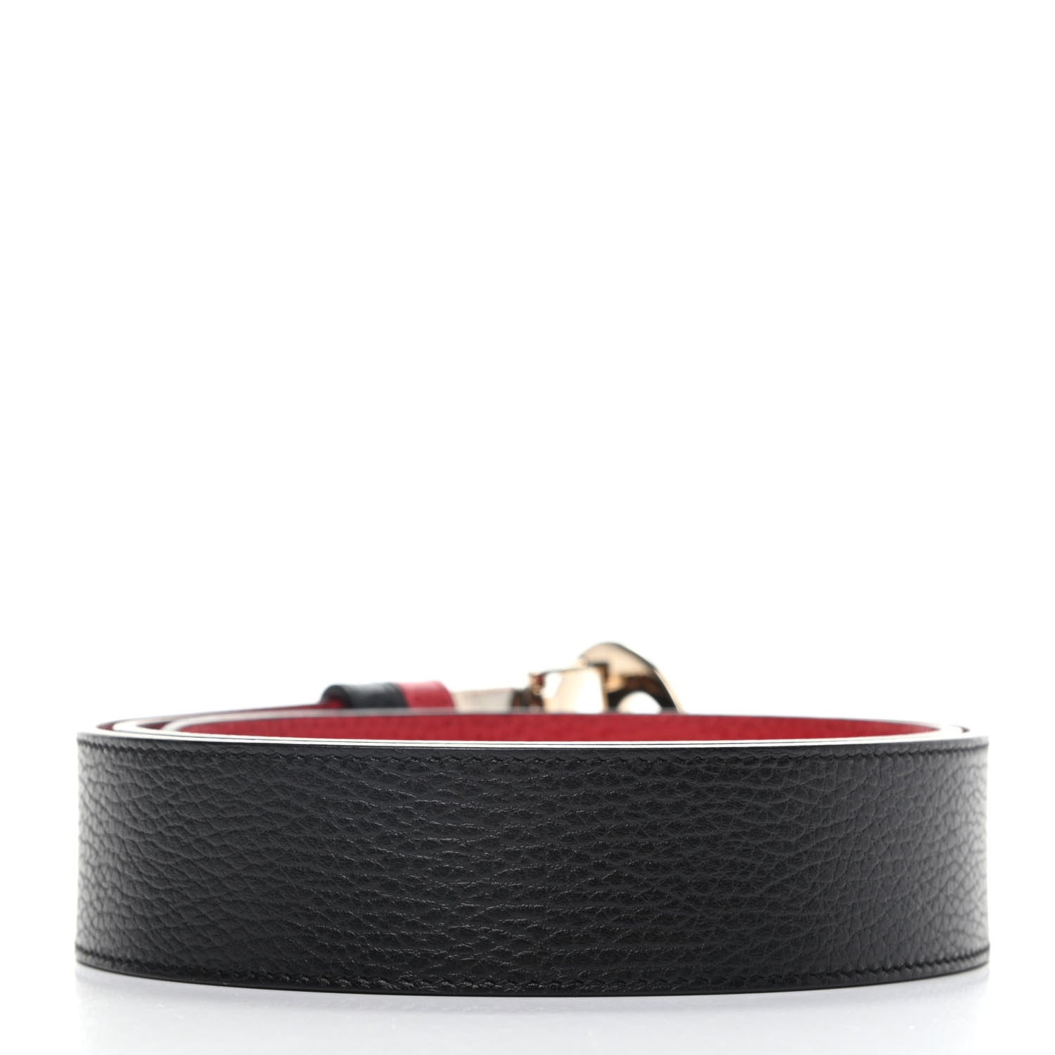 Gucci Calfskin 1973 Reversible Belt 105 42 Black Red 2 of 5