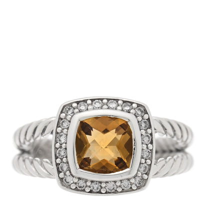 David Yurman Sterling Silver Diamond 7mm Petite Albion Ring 54 7 1 of 4