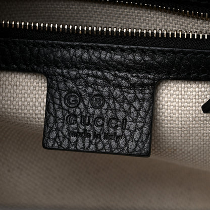 Gucci Dollar Calfskin Medium Soho Top Handle Satchel Black 6 of 9