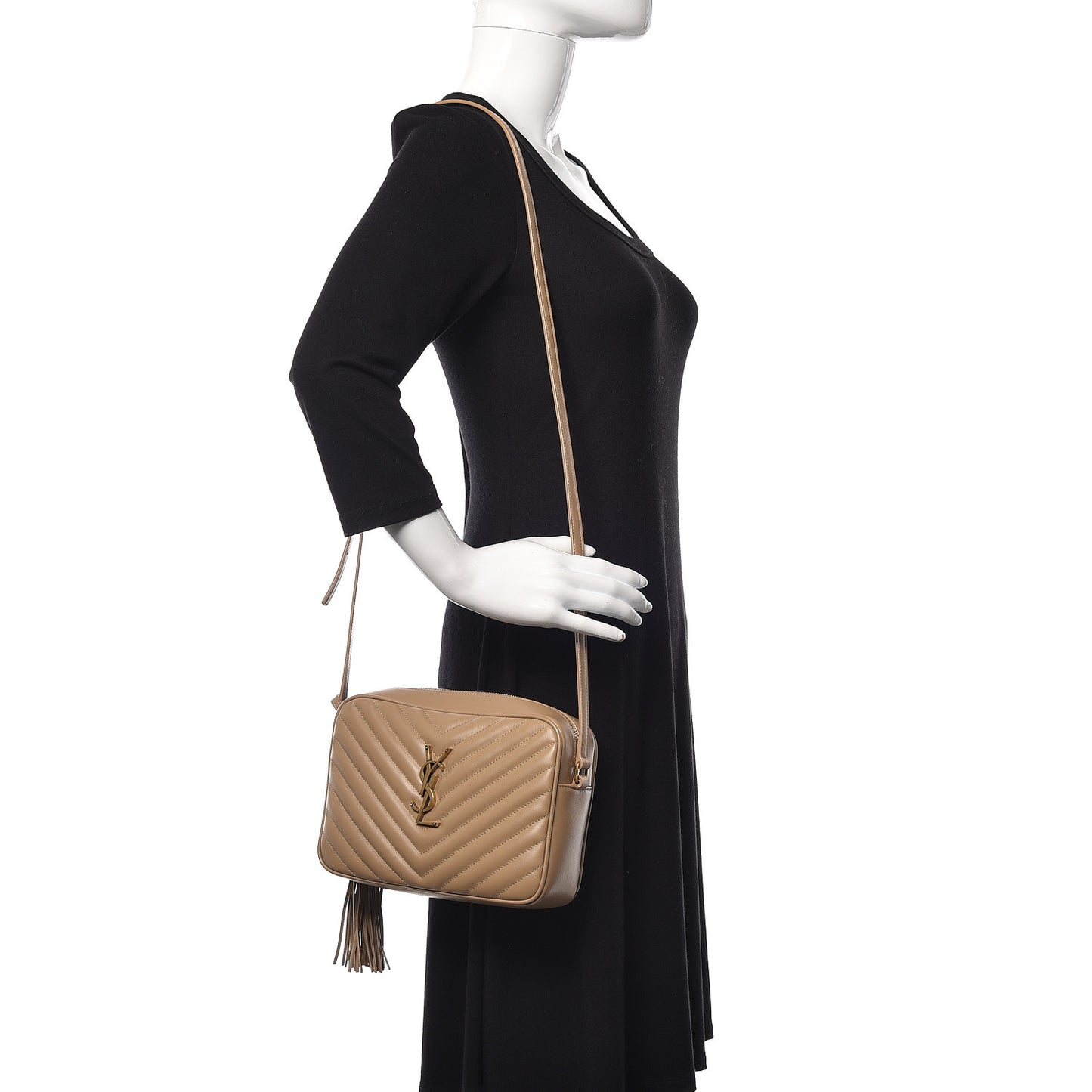 Calfskin Matelasse Monogram Lou Camera Bag Dusty Grey