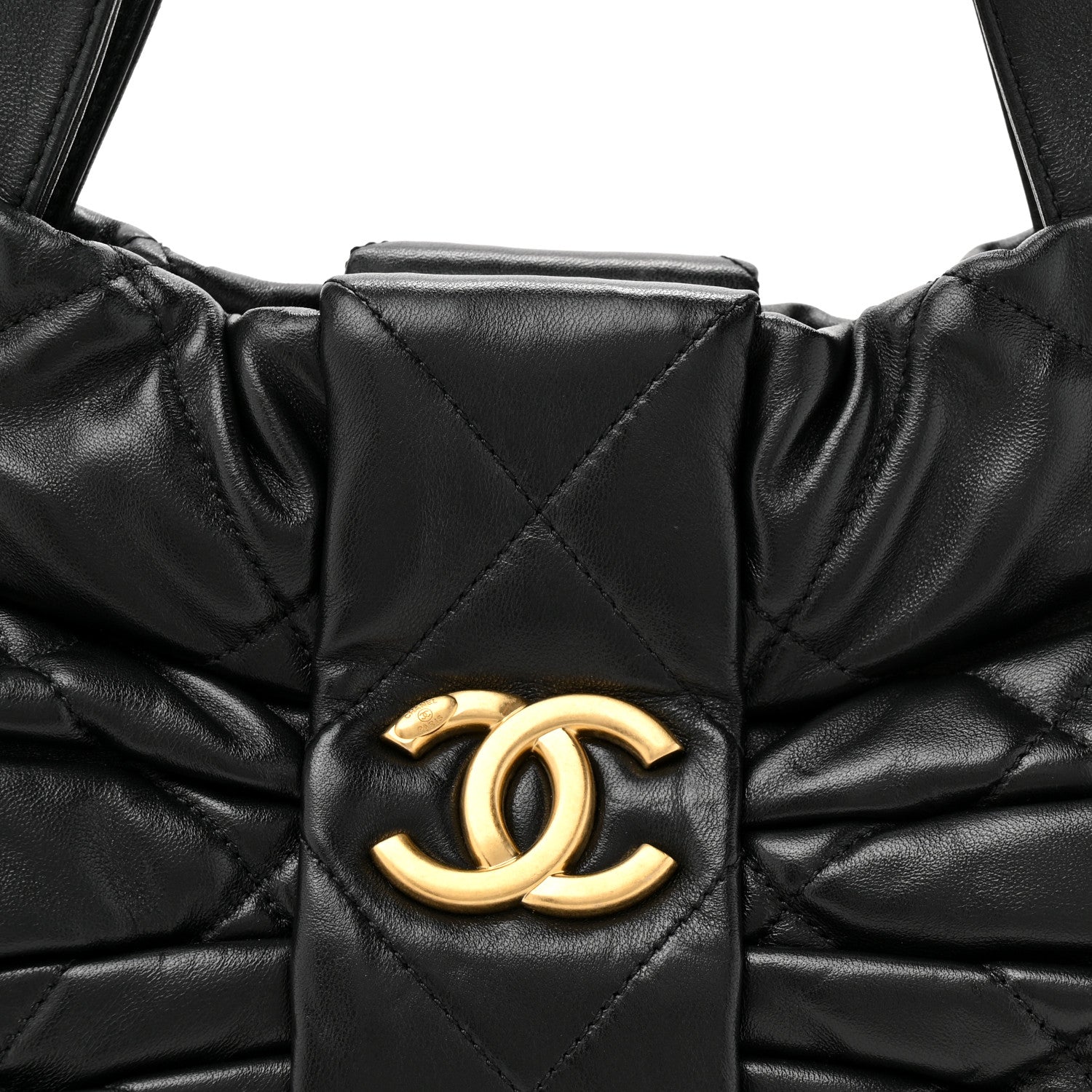 Chanel Lambskin Quilted Bow Bag Black 8 of 11