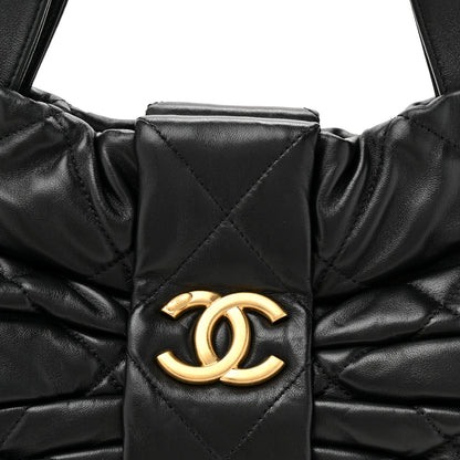 Chanel Lambskin Quilted Bow Bag Black 8 of 11