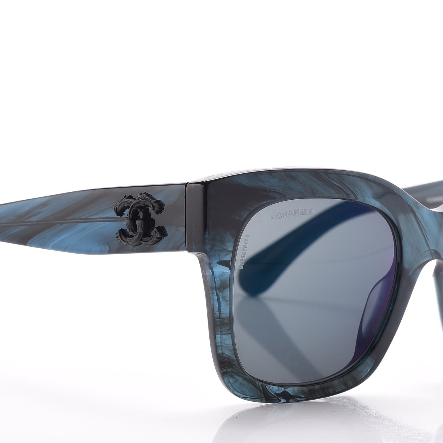 Chanel Acetate Mirror CC Fall Square Sunglasses 5357-A Dark Blue 5 of 8
