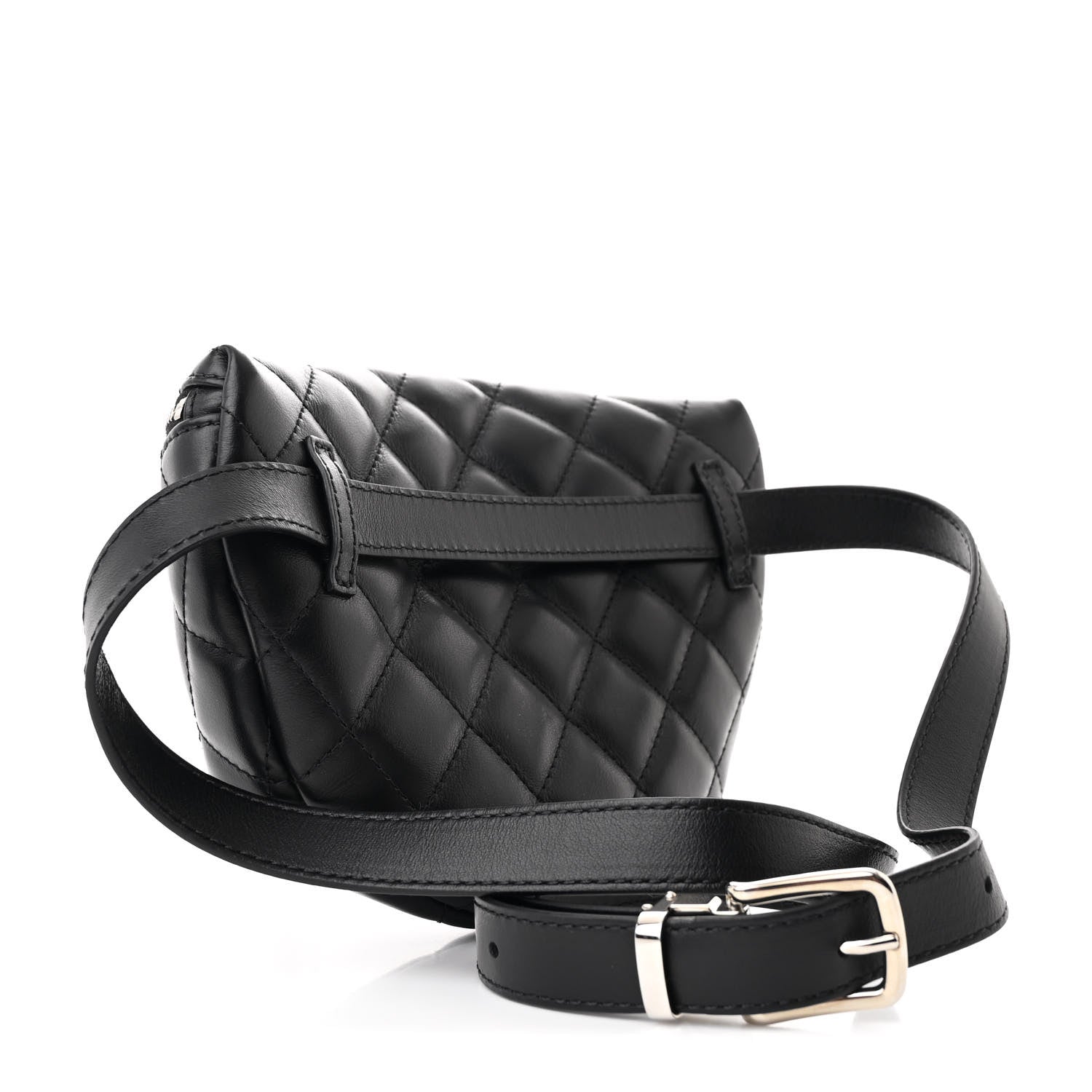 Chanel Calfskin Quilted Waist Belt Bag Black 3 of 11