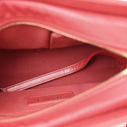 Chanel Aged Calfskin Chevron Quilted Small Gabrielle Hobo Red 5 of 12