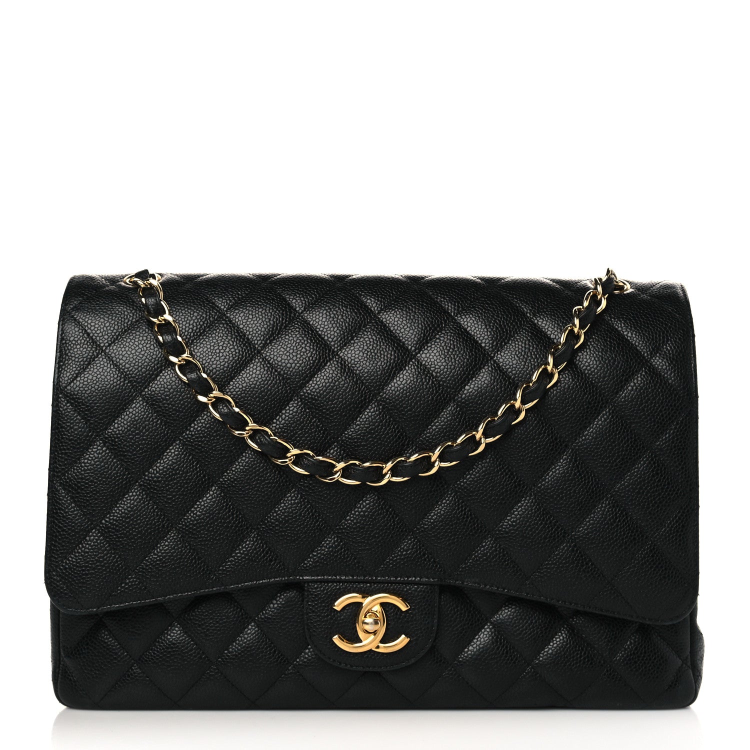 Chanel Caviar Quilted Maxi Double Flap Black 1 of 9