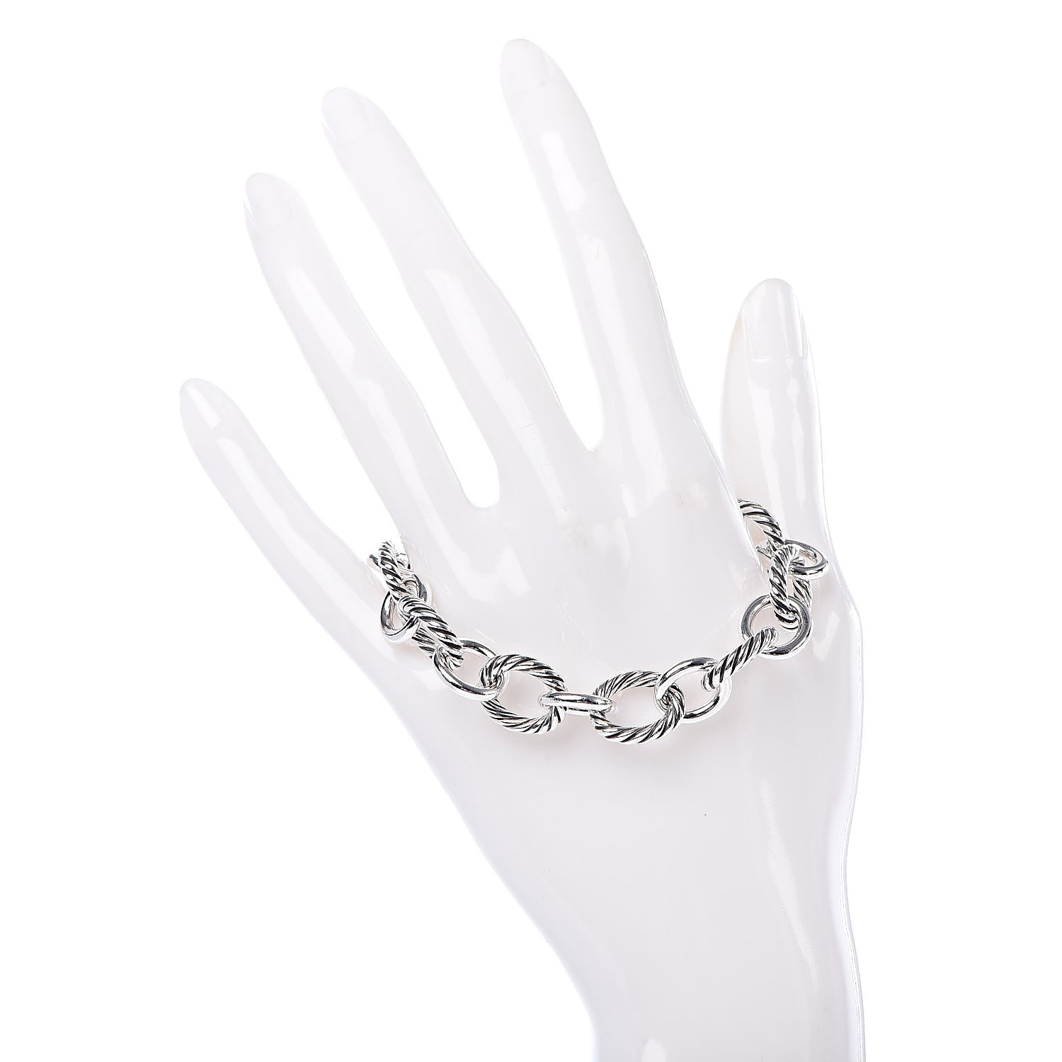 David Yurman Sterling Silver 12mm Large Oval Link Bracelet 2 of 4