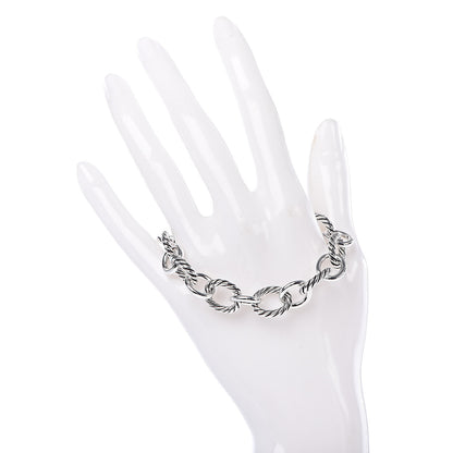 David Yurman Sterling Silver 12mm Large Oval Link Bracelet 2 of 4