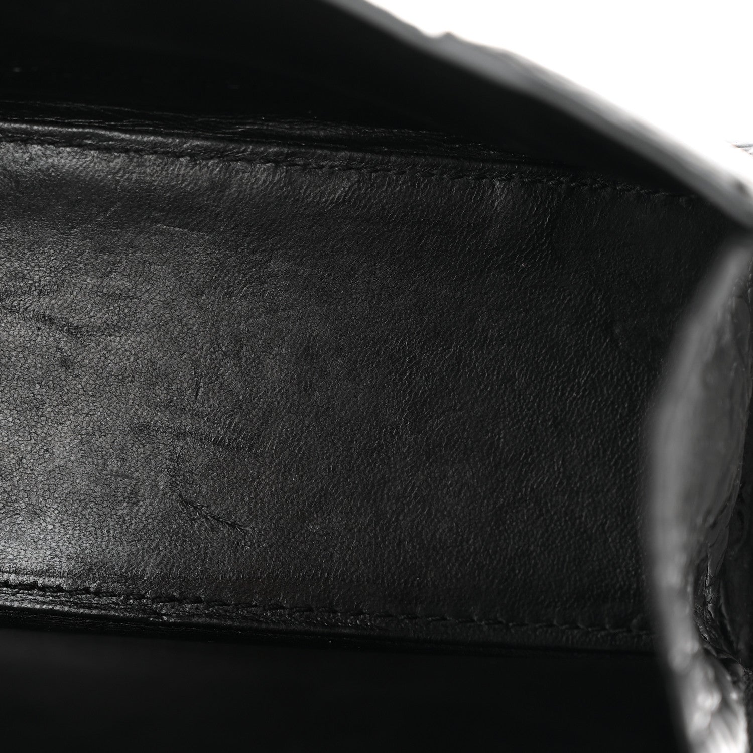 Balenciaga Shiny Calfskin Monochrome Crocodile Embossed Hourglass Top Handle Bag XS Black 13 of 17