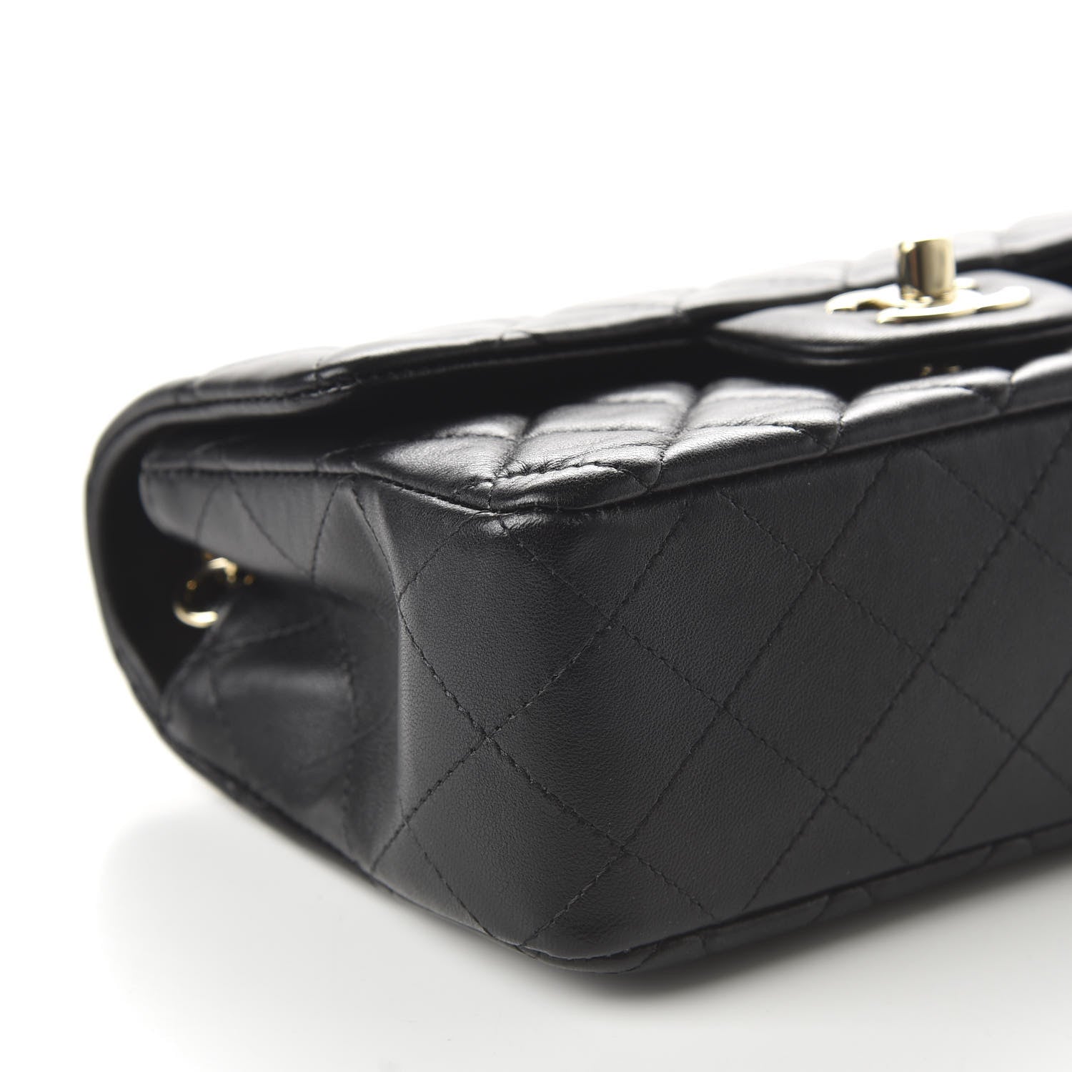 Chanel Lambskin Quilted Mini Rectangular Flap Black 6 of 11