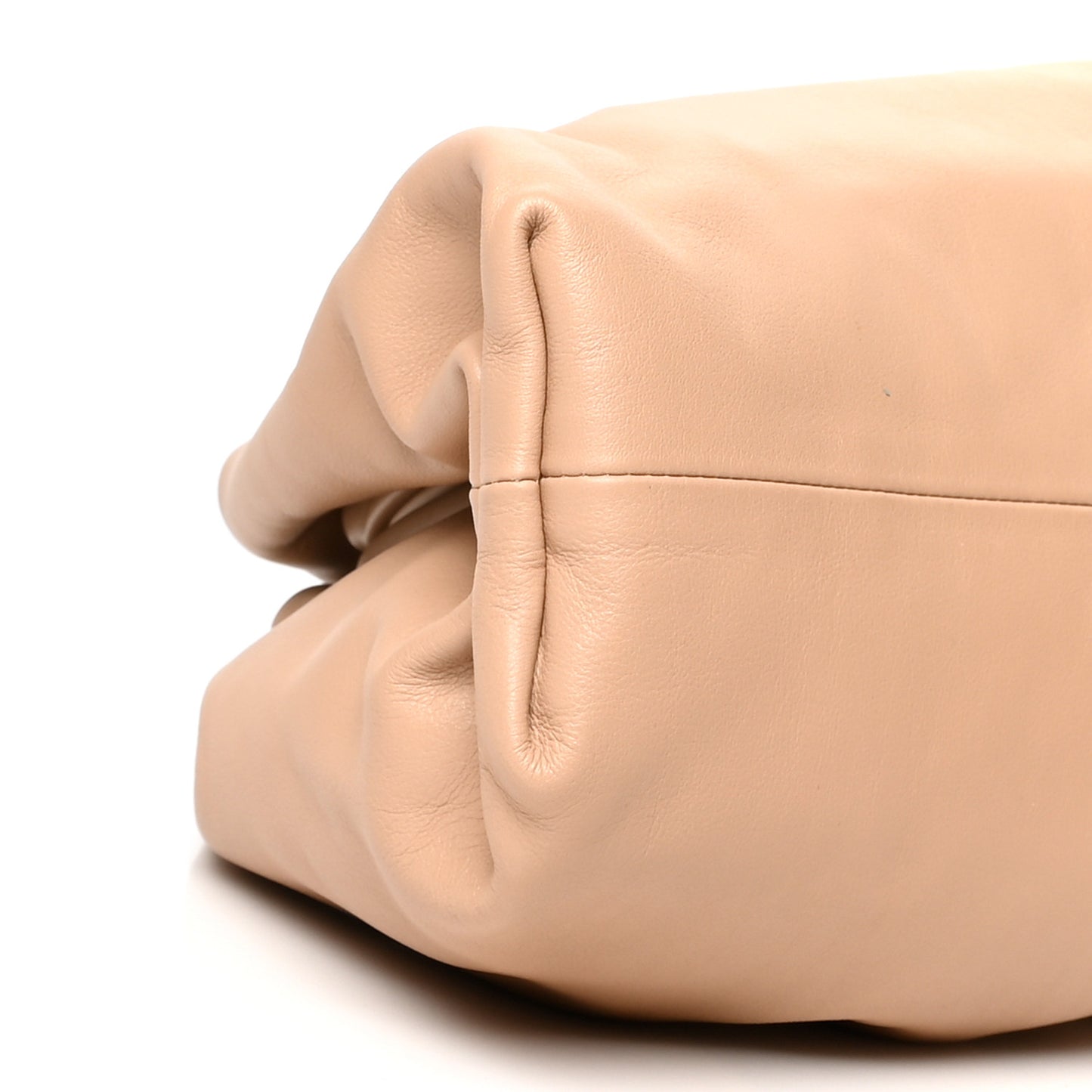 Smooth Butter Calf The Pouch Oversized Clutch Nude