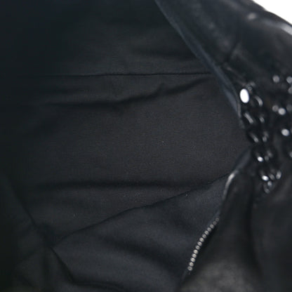 Saint Laurent Lambskin Quilted Monogram Monochrome Medium Loulou Puffer Chain Satchel Black 5 of 10