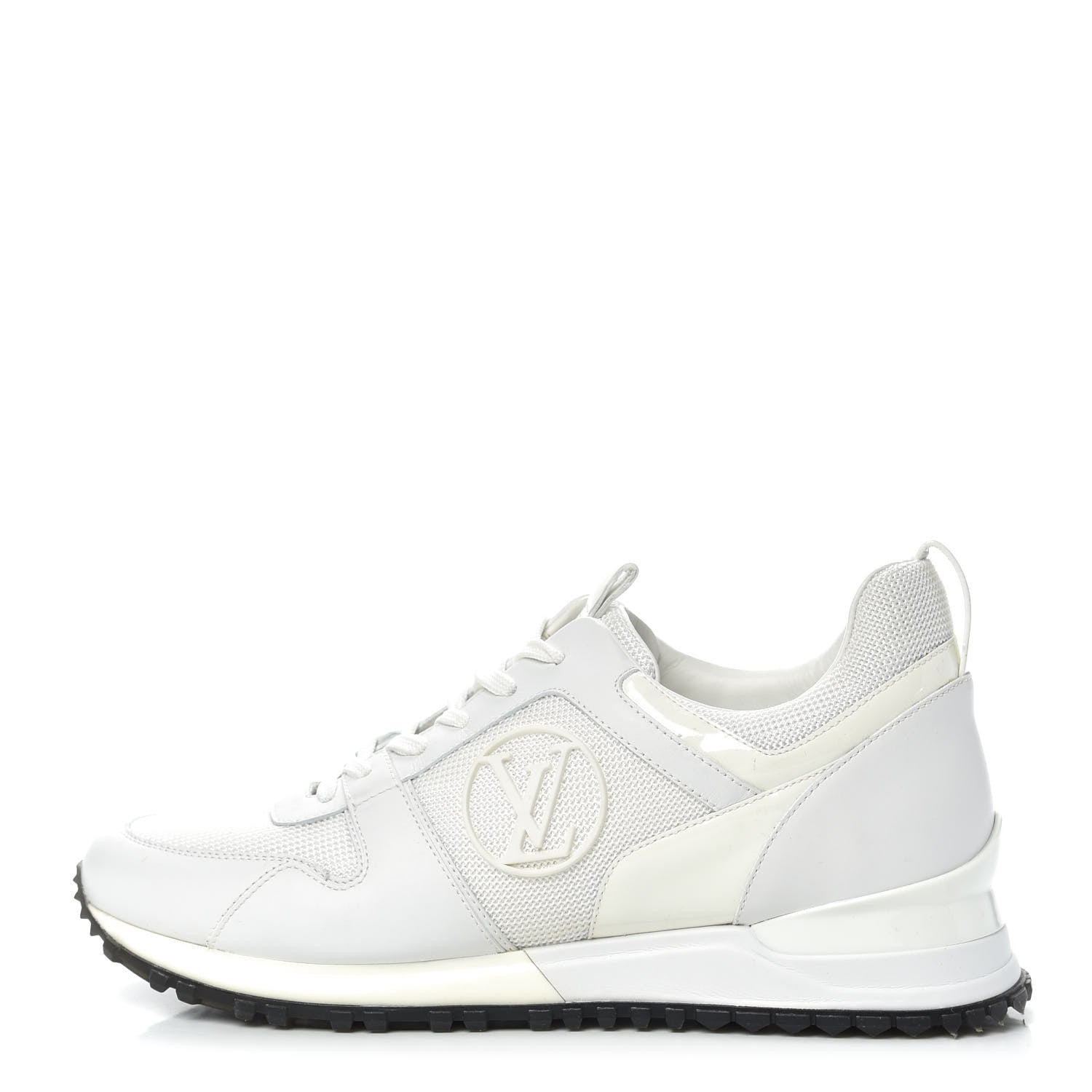 Louis Vuitton Calfskin Mesh Mens Run Away Sneakers 8.5 White 1 of 6