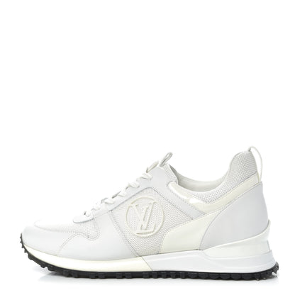 Louis Vuitton Calfskin Mesh Mens Run Away Sneakers 8.5 White 1 of 6