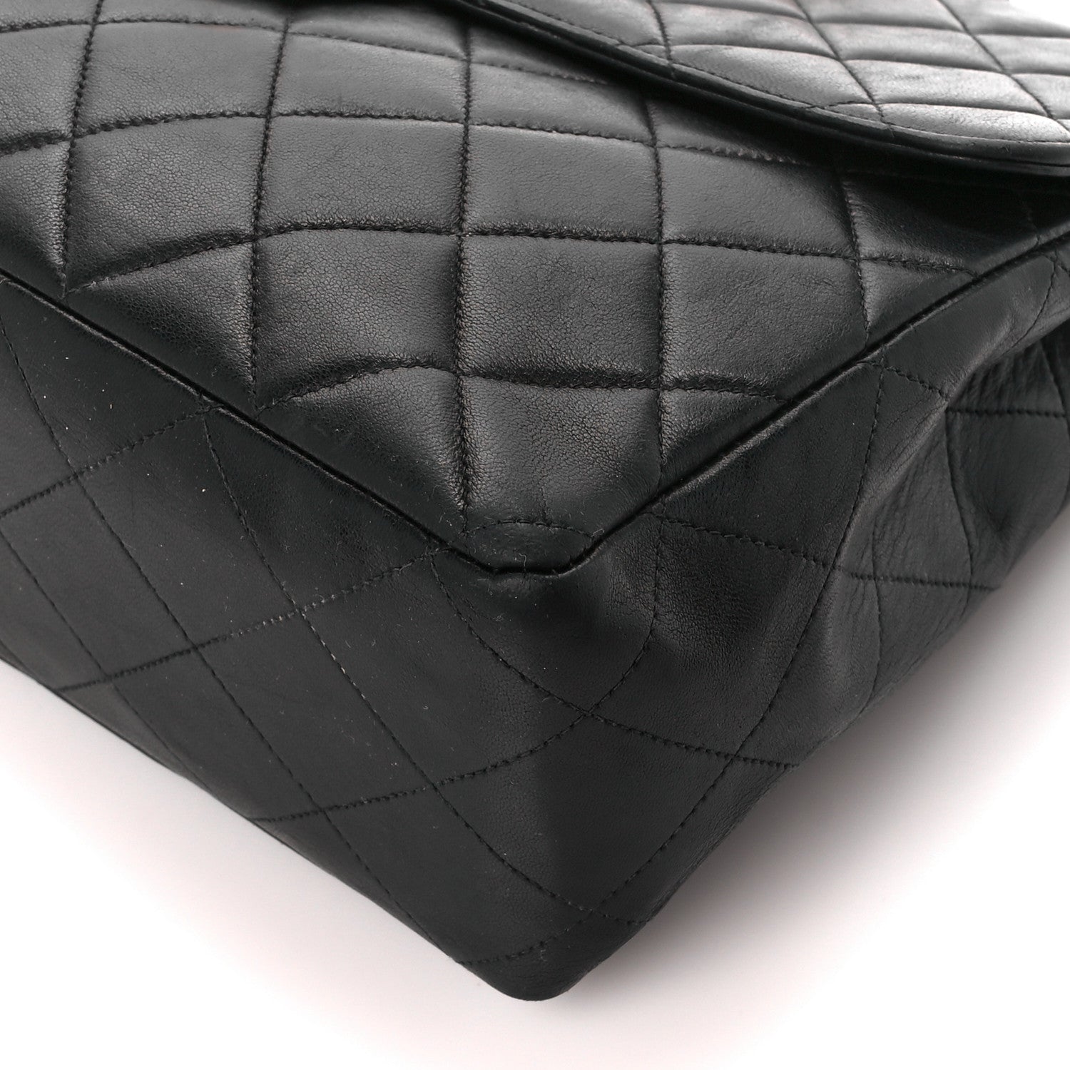 Chanel Lambskin Quilted Jumbo Single Flap Black 11 of 12