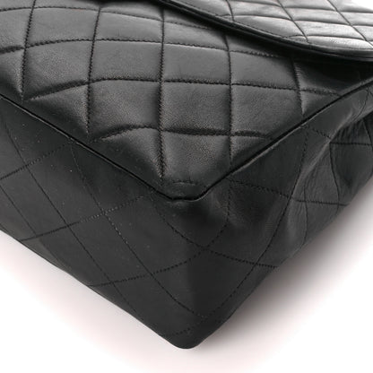 Chanel Lambskin Quilted Jumbo Single Flap Black 11 of 12