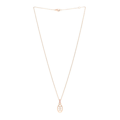 Cartier 18K Pink Gold Pink Sapphire Logo Pendant Necklace 3 of 4