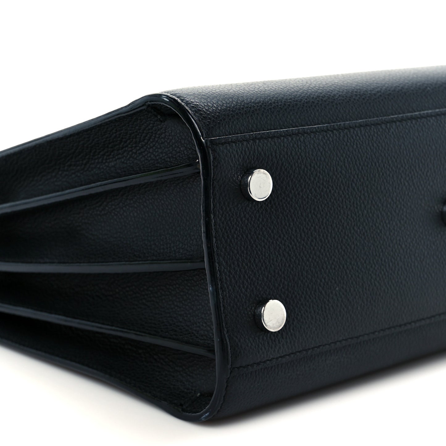 Grained Calfskin Baby Sac De Jour Black