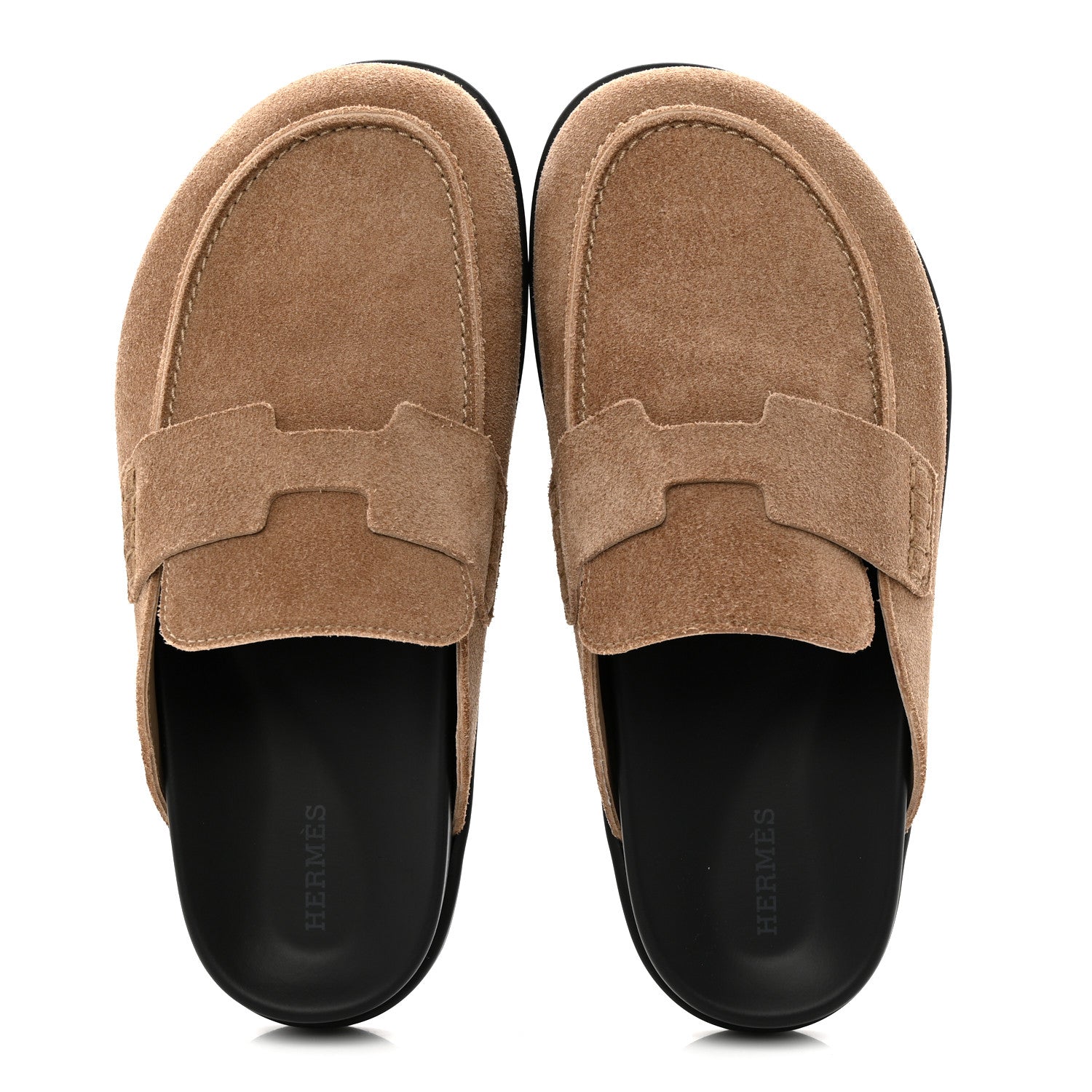 Hermes Suede Calfskin Womens Go Mules 38.5 6 of 12
