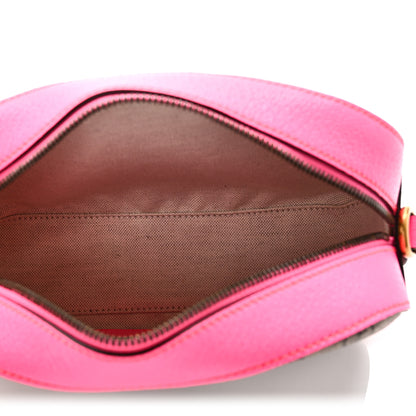 Gucci GG Supreme Monogram Textured Dollar Calfskin Web Ophidia Small Crossbody Bag Beige Ebony Fuchsia 5 of 10