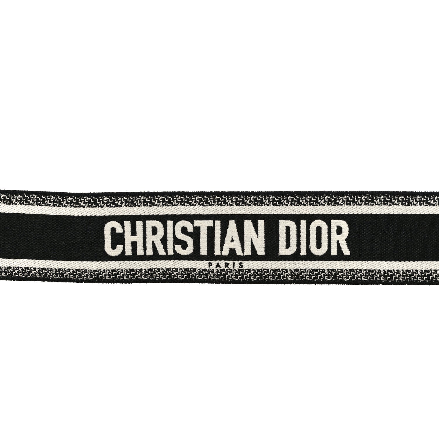 Christian Dior Canvas Embroidered Shoulder Strap Black Ultramatte 5 of 8