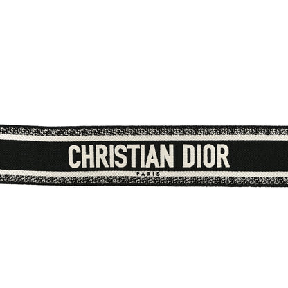 Christian Dior Canvas Embroidered Shoulder Strap Black Ultramatte 5 of 8
