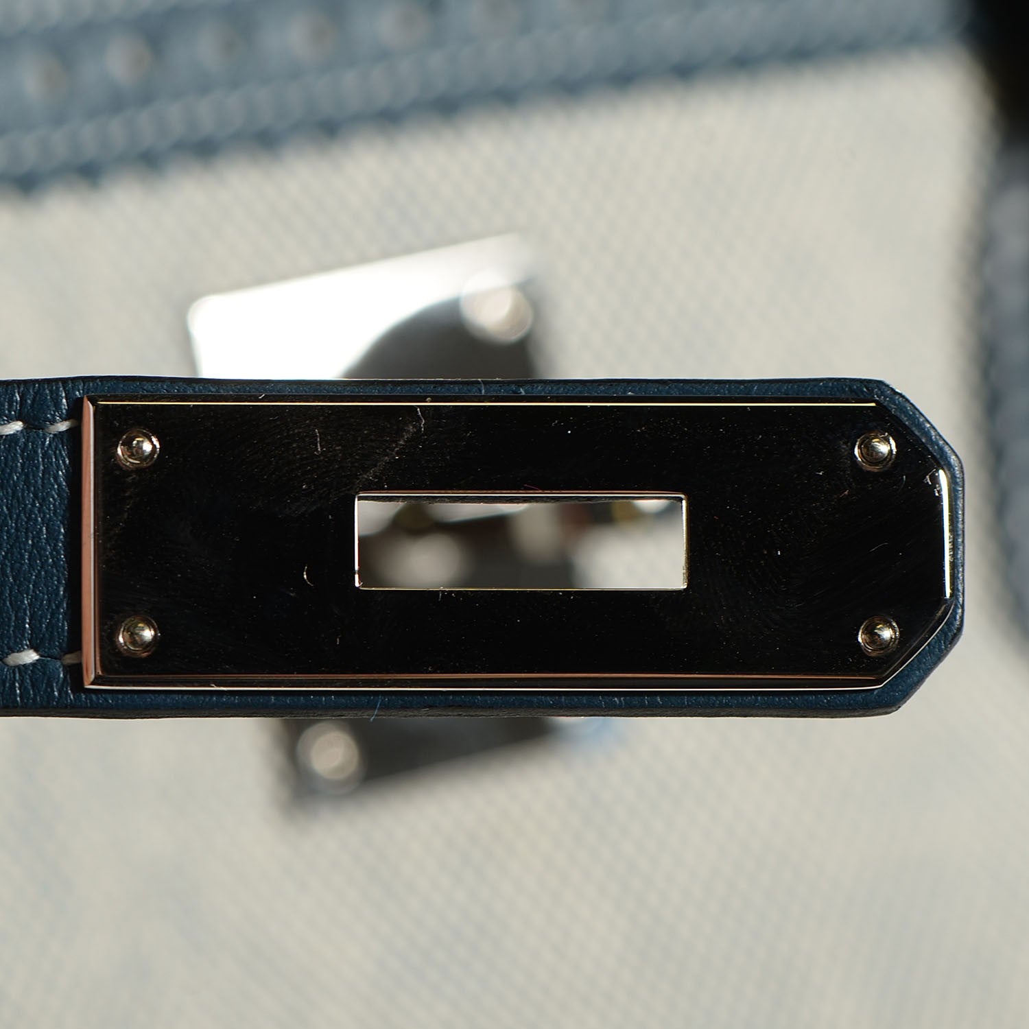 Hermes Swift Toile Ghillies Birkin 40 Bleu De Prusse 19 of 28