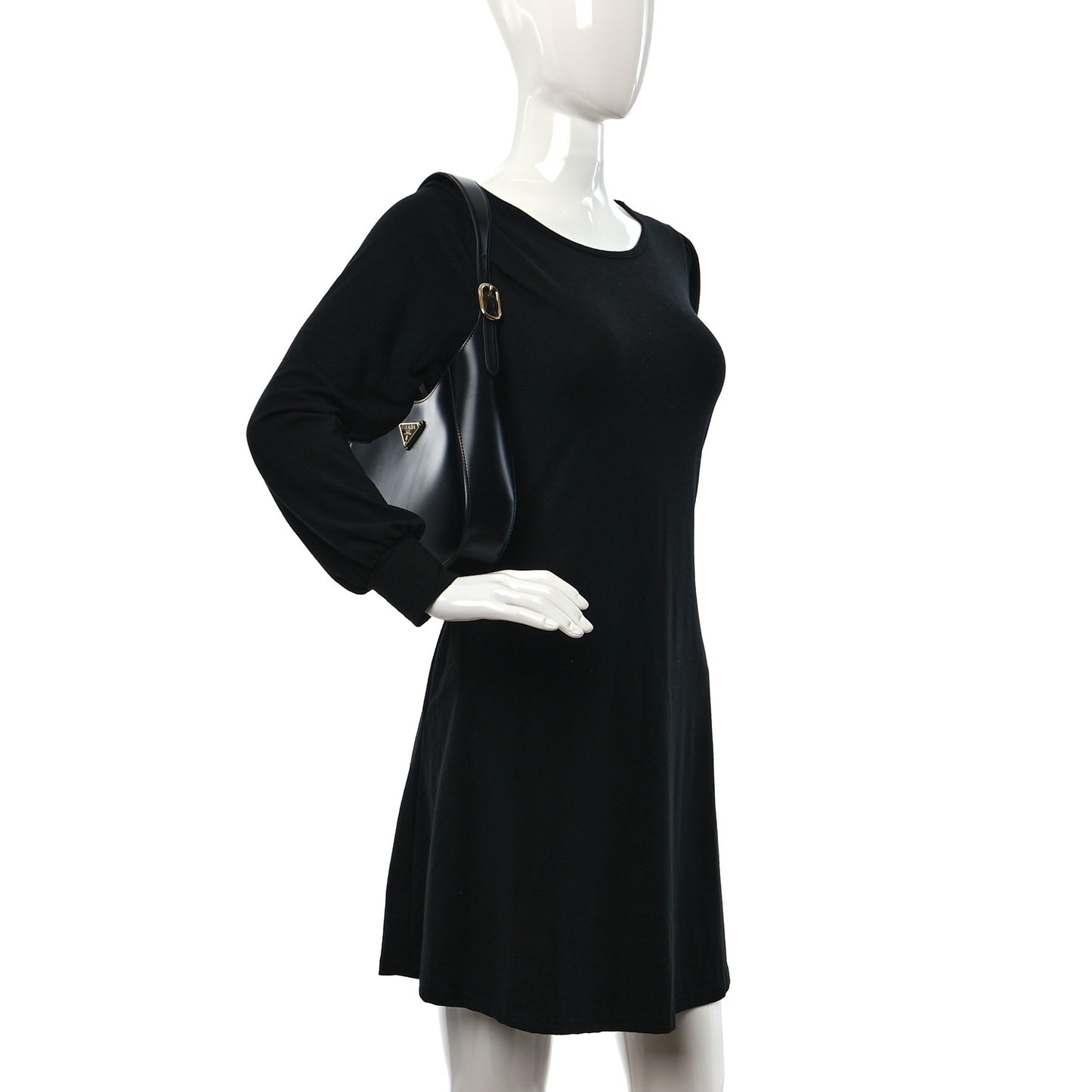 Box Calfskin Shoulder Bag Black