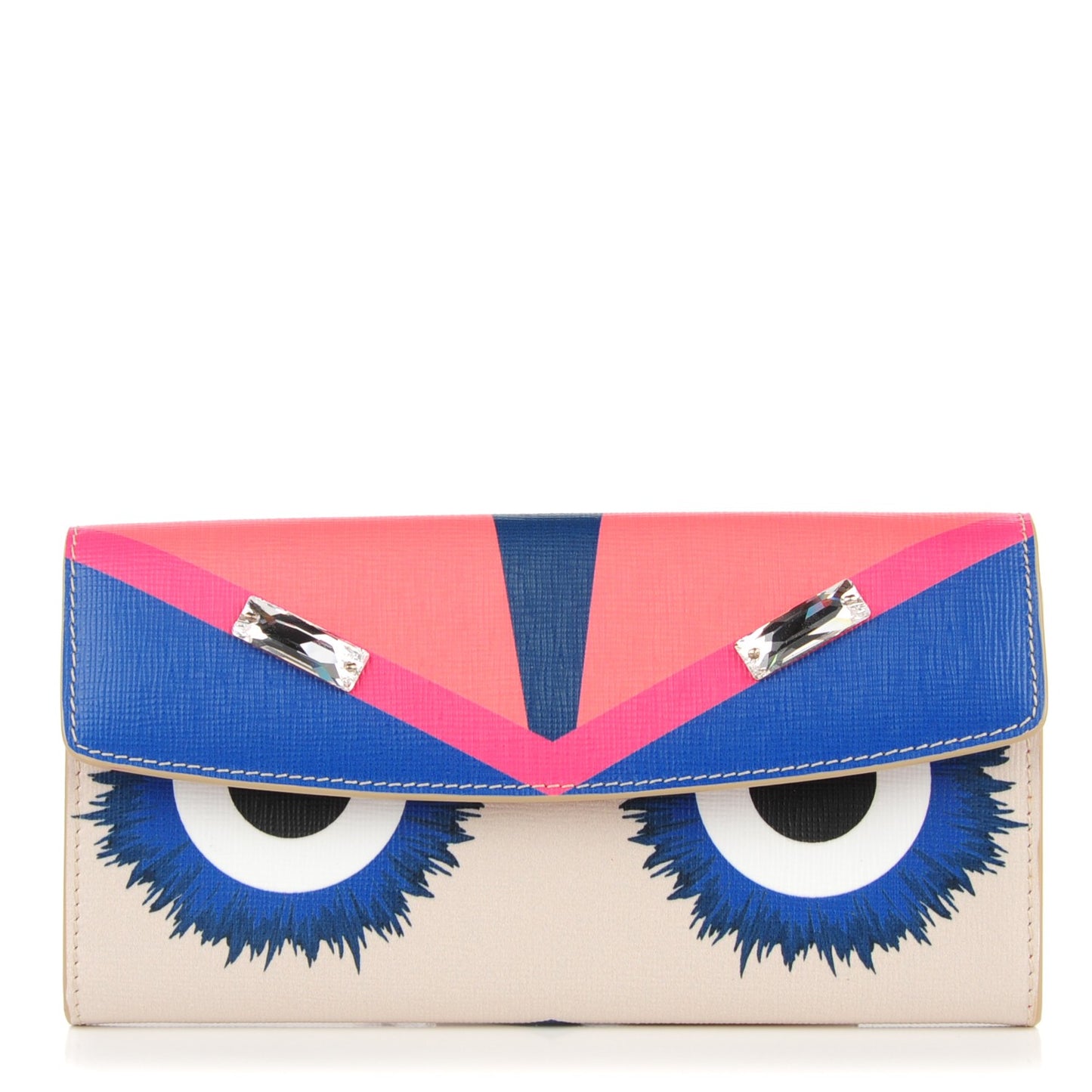 Vitello Elite Crystal Eye Monster Simply Continental Wallet Bellini Multicolor