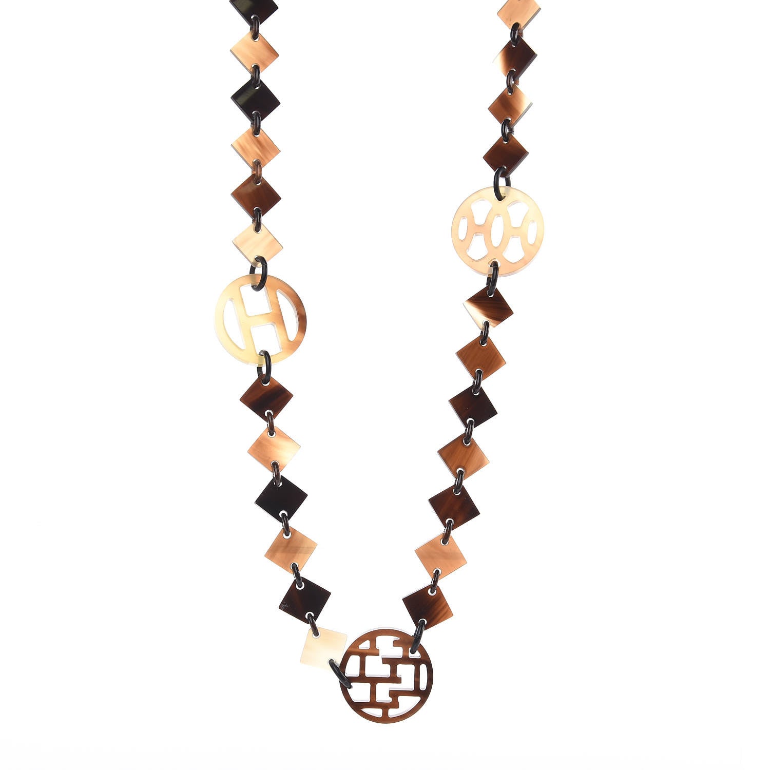 Hermes Buffalo Horn Lacquer Lena Necklace 1 of 4