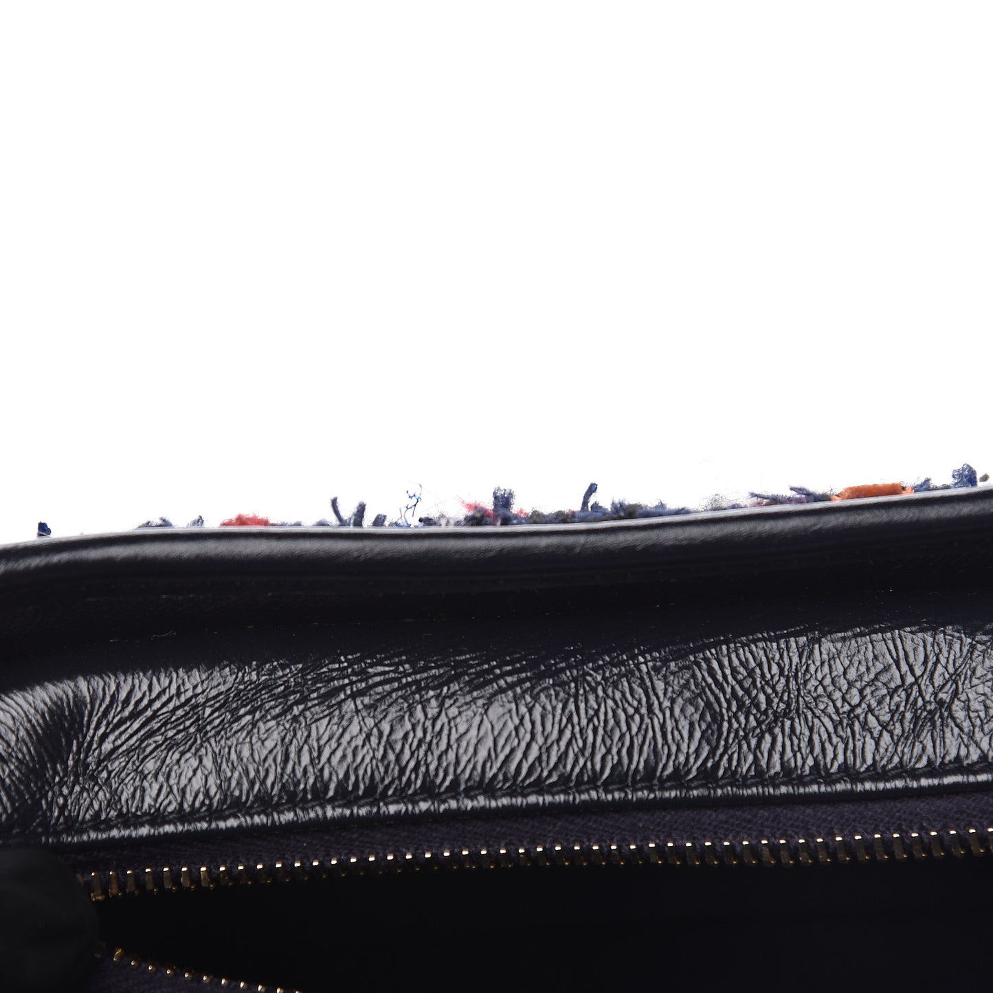 Tweed Calfskin Small Gabrielle Hobo Navy