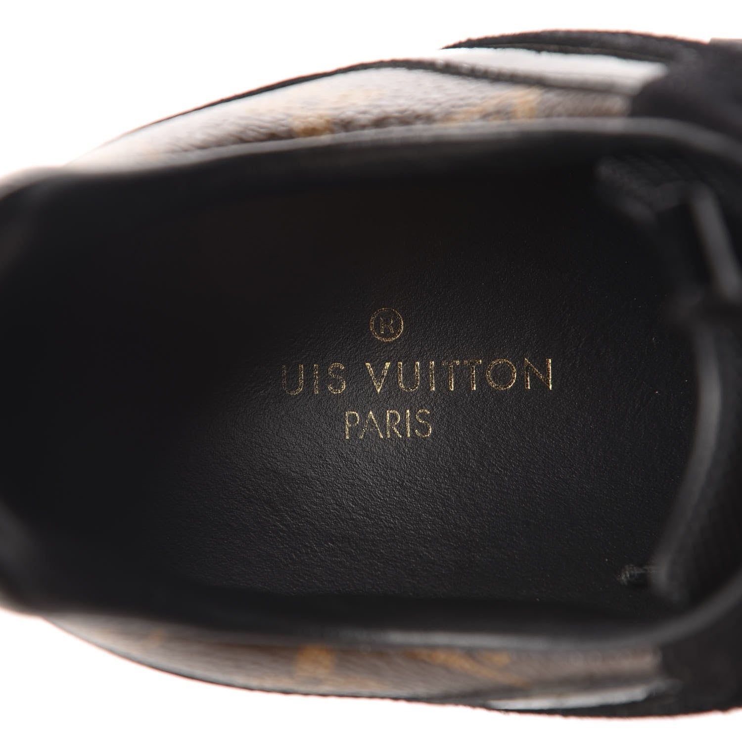 Louis Vuitton Suede Monogram Run Away Sneakers 37 Black 8 of 9
