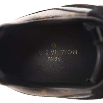 Louis Vuitton Suede Monogram Run Away Sneakers 37 Black 8 of 9