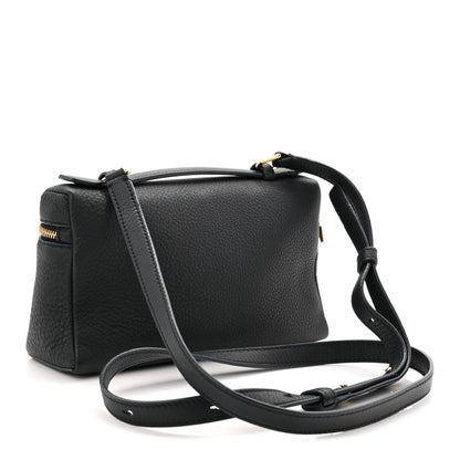 Loro Piana Grained Calfskin L19 Extra Pocket Pouch Navy 3 of 10
