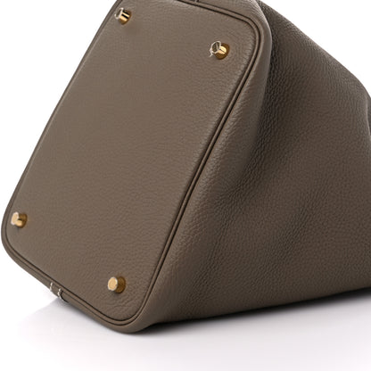 Hermes Taurillon Clemence Picotin Lock 22 MM Etoupe 8 of 9