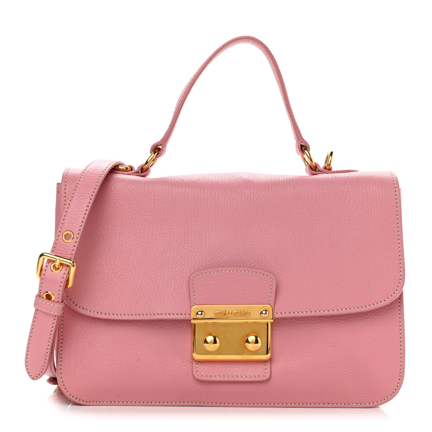 Goatskin Madras Shopping Tote Rosa