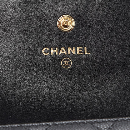 Chanel Caviar Quilted Medium Boy Flap Wallet Black 5 of 9