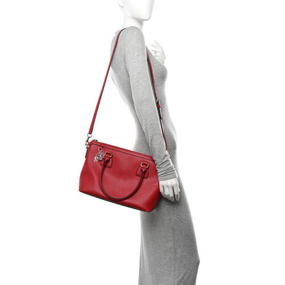 Gucci Dollar Calfskin GG Charm Satchel Red 2 of 13