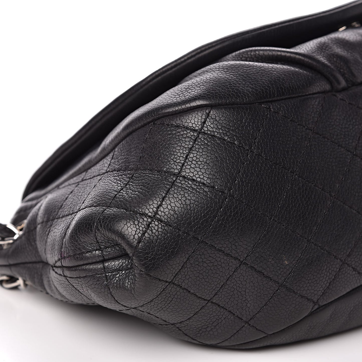 Caviar Half Moon Large Flap Black
