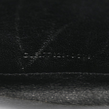 Saint Laurent Grain De Poudre Matelasse Chevron Monogram Monochrome Chain Wallet Black 7 of 11