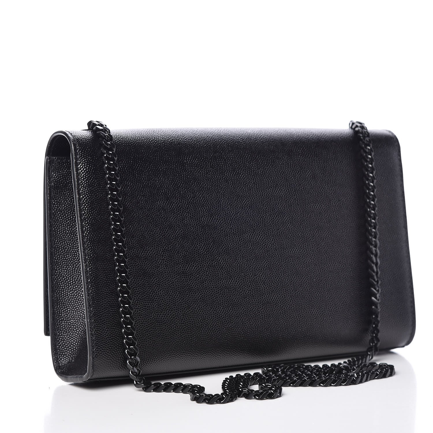 Saint Laurent Grain De Poudre Medium Classic Monogram Kate Satchel Black 3 of 9