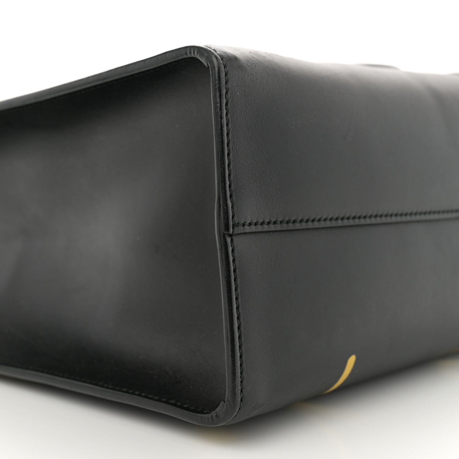 Gucci Calfskin GucciGhost Real Medium XL Tote Black Yellow 8 of 11
