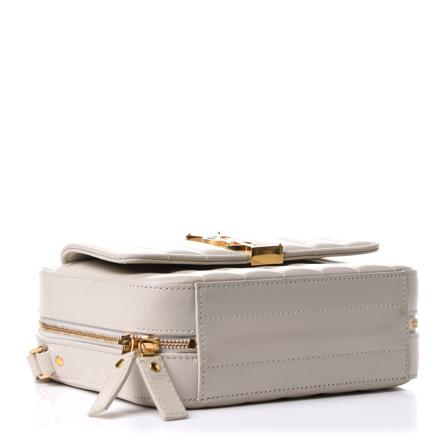 Saint Laurent Lambskin Matelasse Monogram Vicky Camera Bag Crema Soft 4 of 10