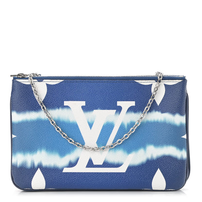 Louis Vuitton Monogram Giant Escale Double Zip Pochette Blue 1 of 12